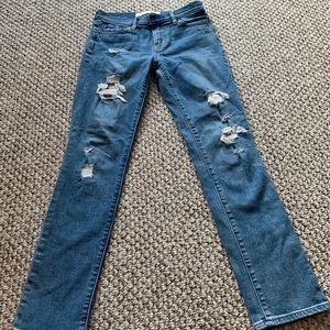 Gap BlueJeans with super cool flannel insets!!